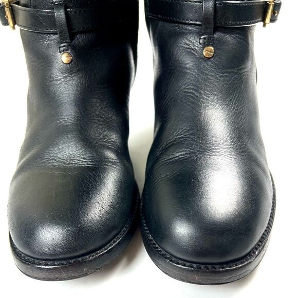 Tory Burch Teresa Black Leather Riding Boots - Picture 5 of 14